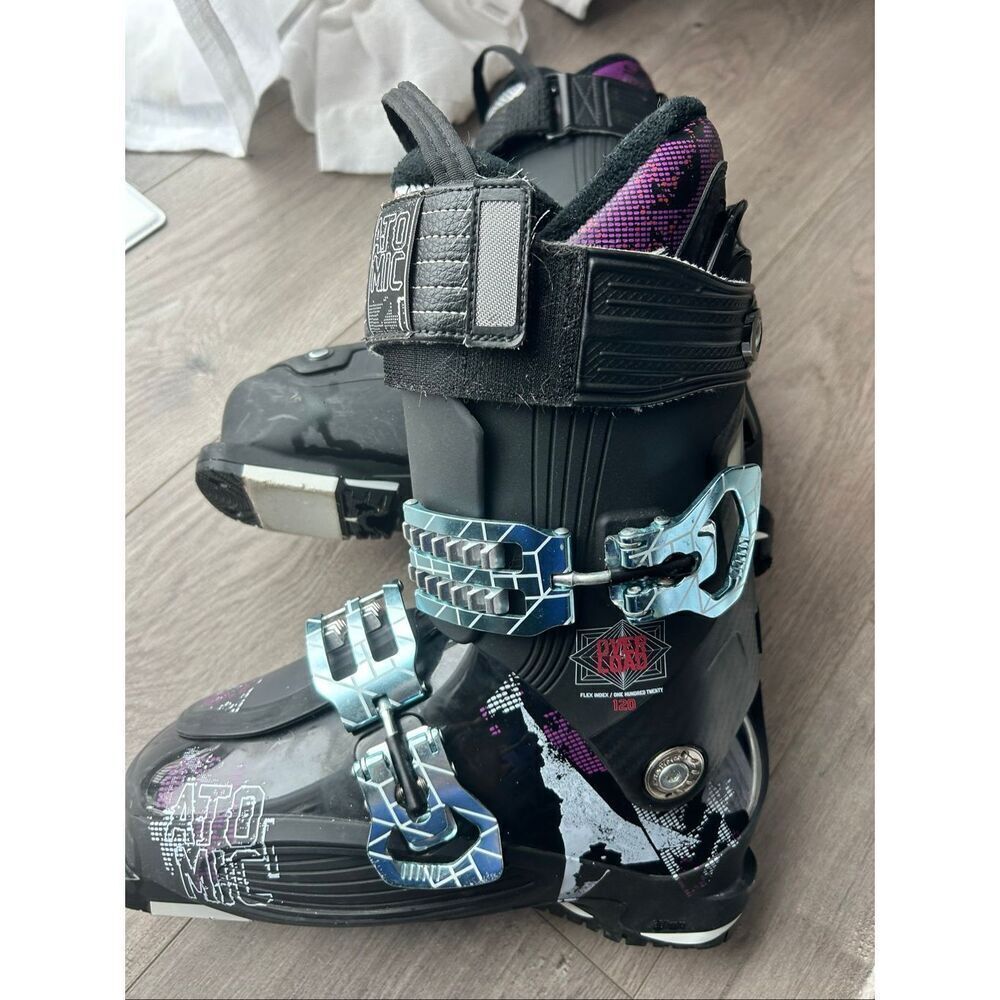 Atomic M fit 120 Black Downhill Ski Boots Size 26CM/Mondo 8 Men, 9 Womens black